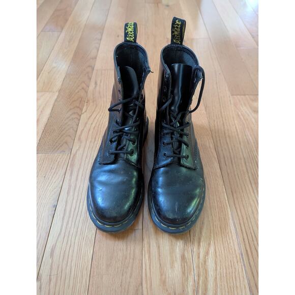 Dr. Martens 1460 Pascal Smooth Leather Lace-up Boots Black AW004 Womens Size 7 - Picture 3 of 6